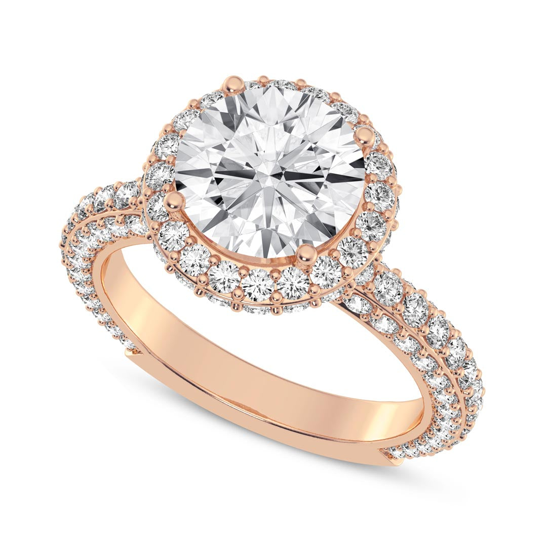 2ct Round Halo Engagement Ring