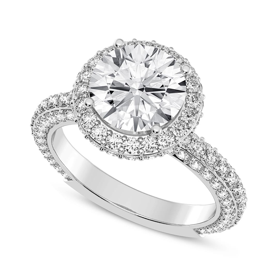 2ct Round Halo Engagement Ring