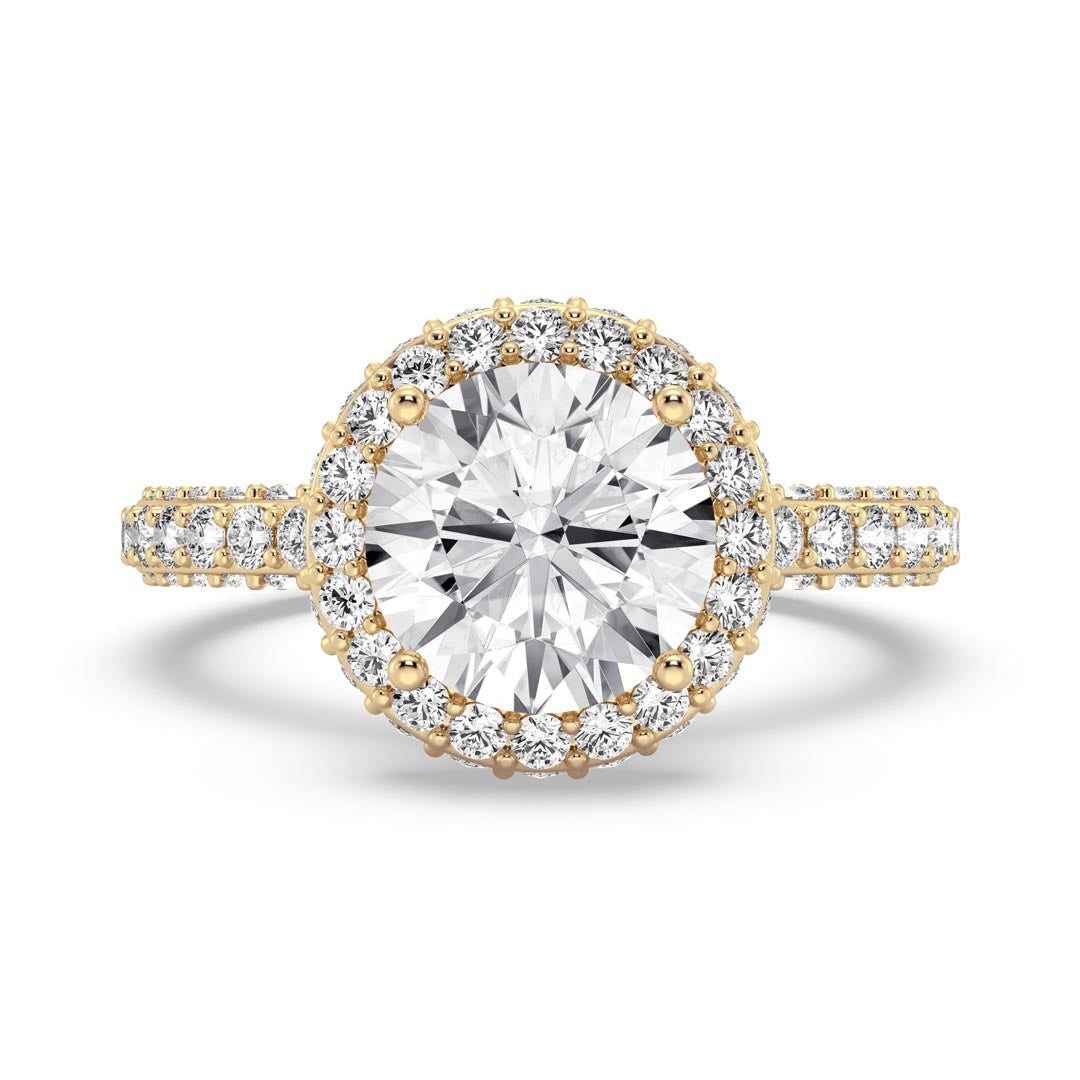 2ct Round Halo Engagement Ring