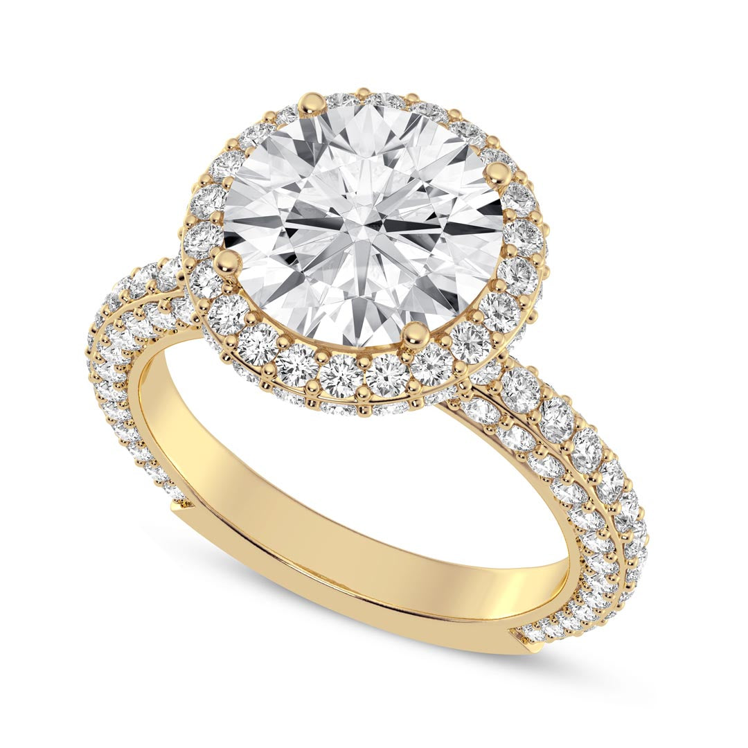 3ct Round Halo Engagement Ring