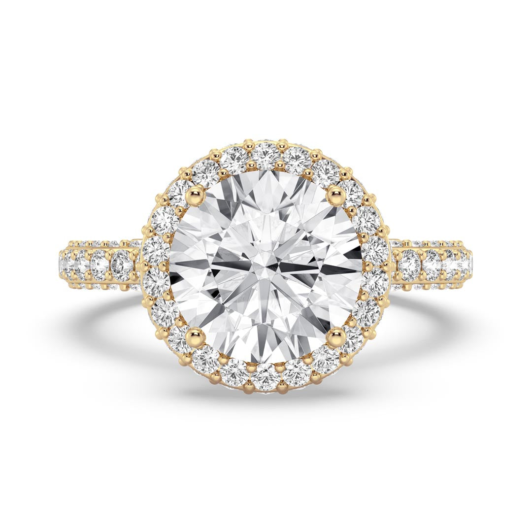 3ct Round Halo Engagement Ring