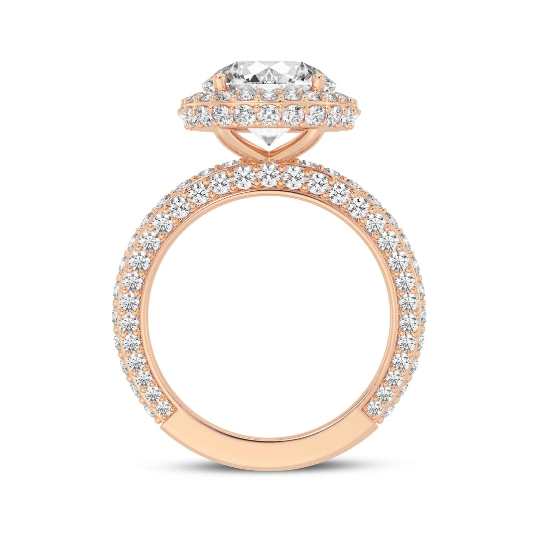 3ct Round Halo Engagement Ring