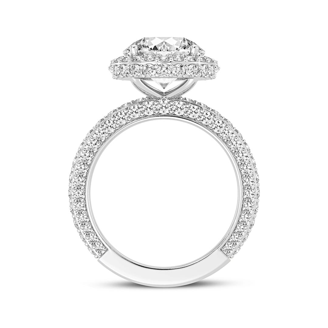 3ct Round Halo Engagement Ring