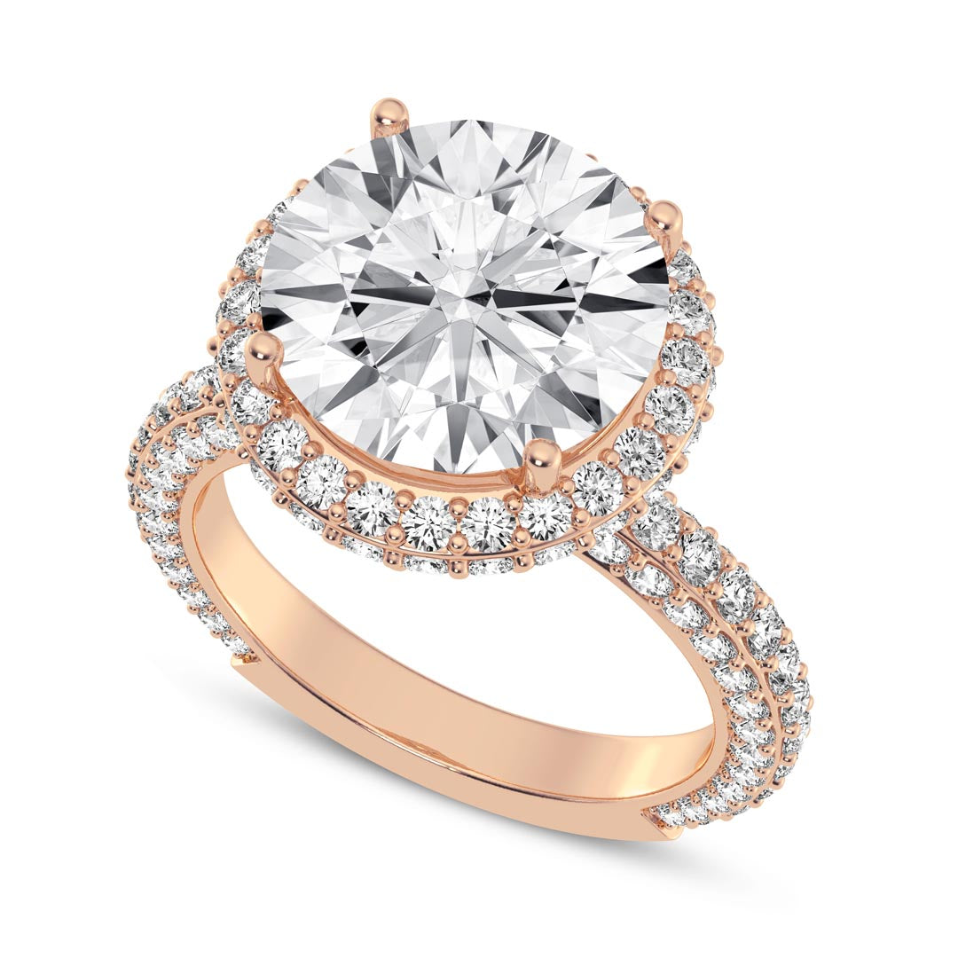 5ct Round Halo Engagement Ring