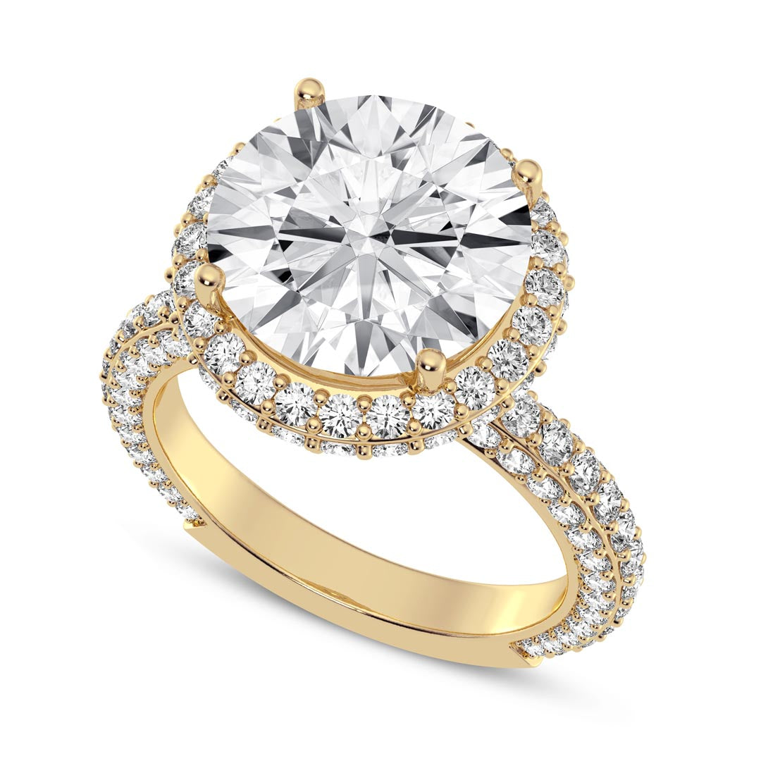 5ct Round Halo Engagement Ring