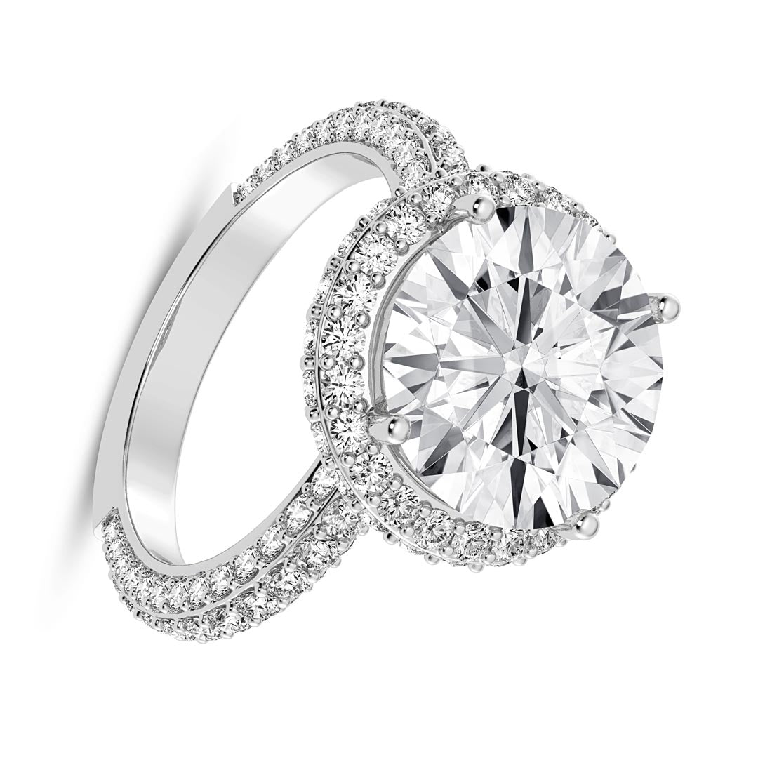 5ct Round Halo Engagement Ring