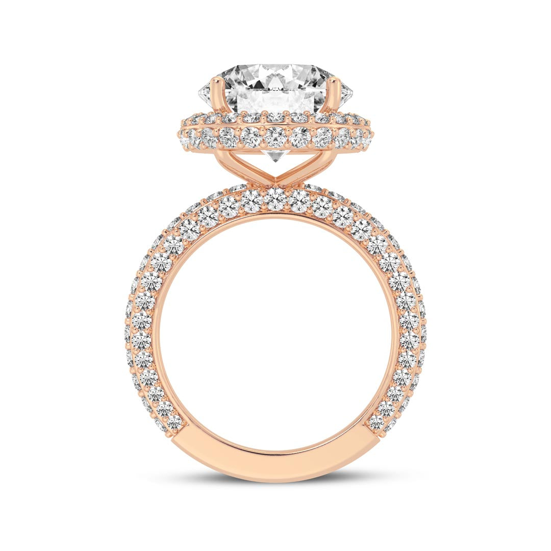 5ct Round Halo Engagement Ring