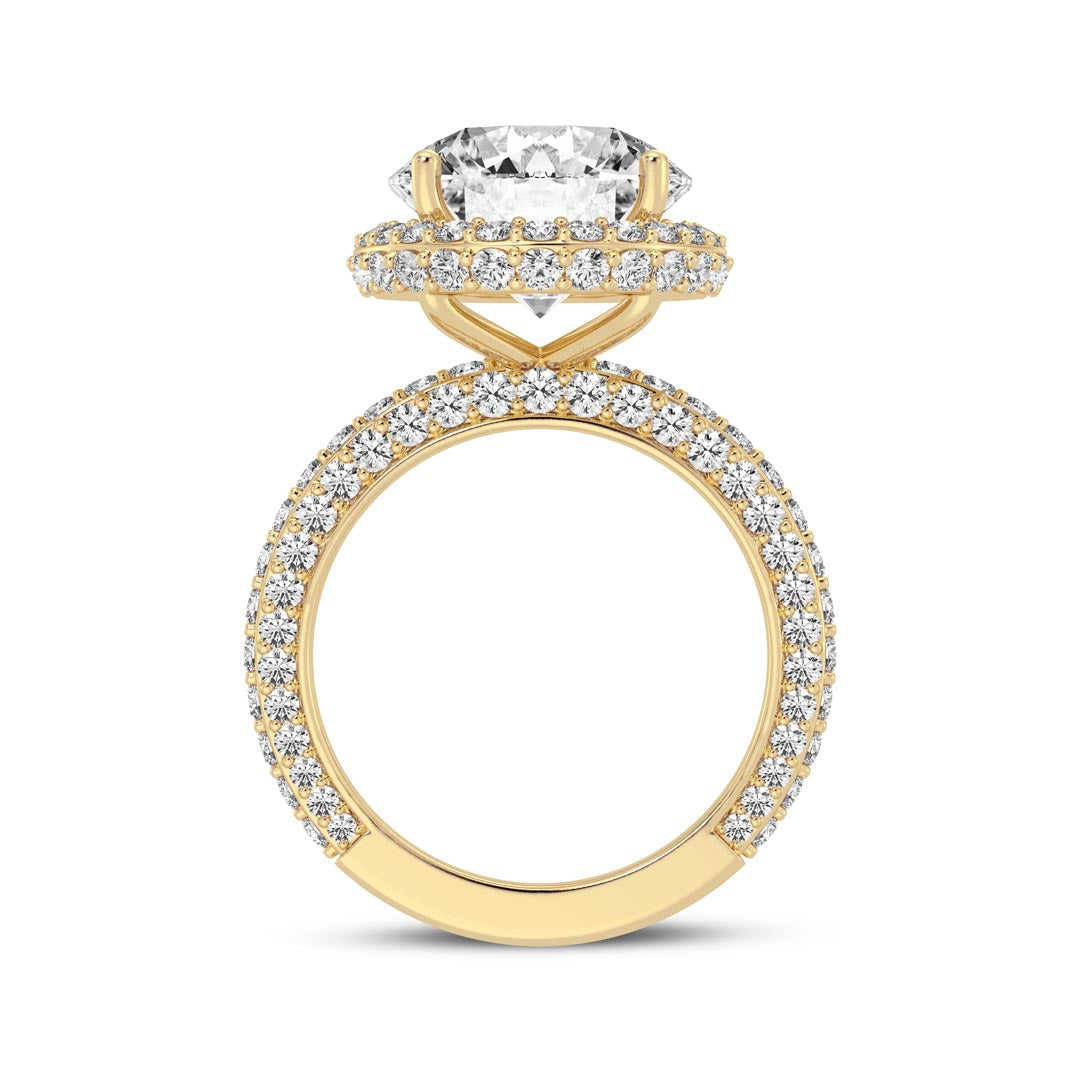 5ct Round Halo Engagement Ring