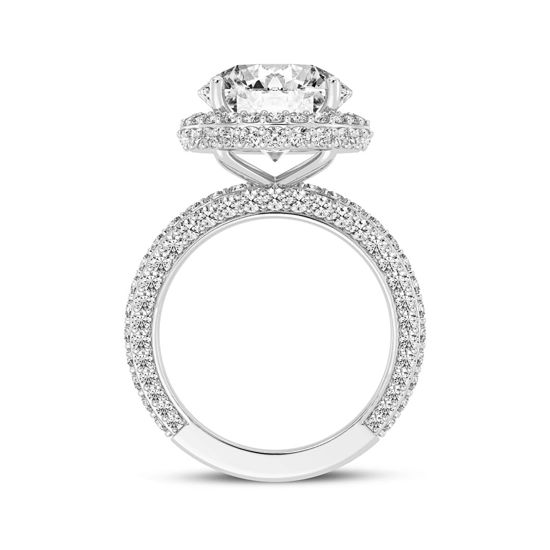 5ct Round Halo Engagement Ring