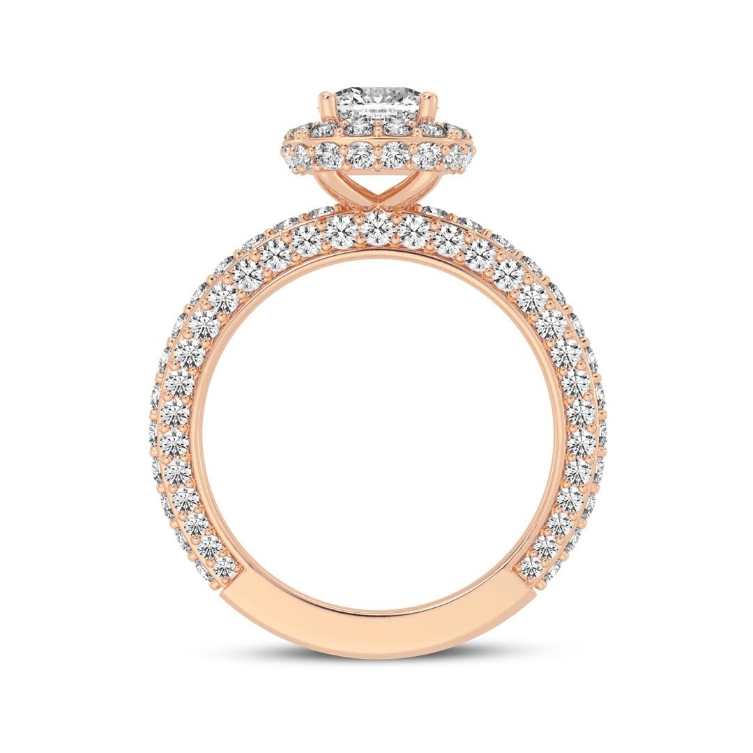 1ct Cushion Halo Engagement Ring