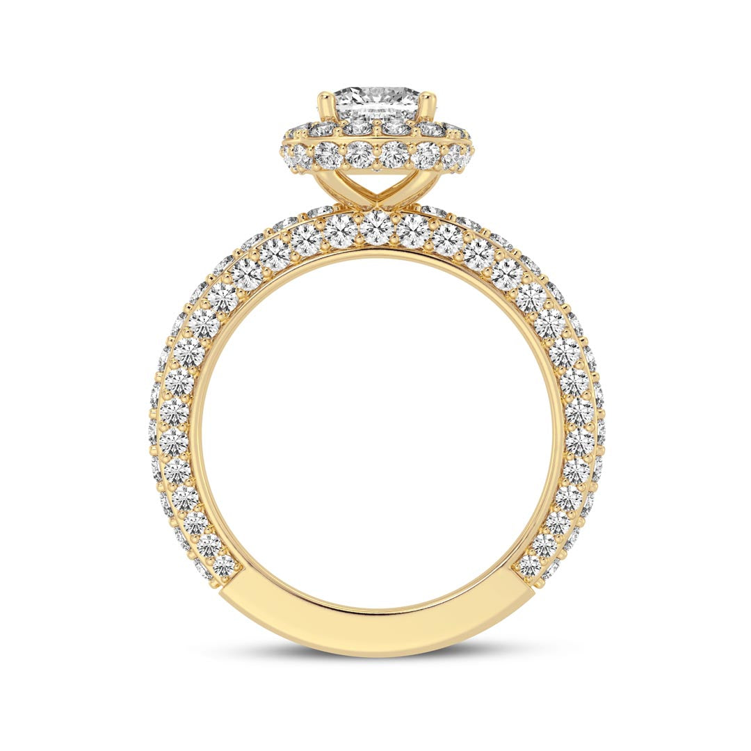 1ct Cushion Halo Engagement Ring