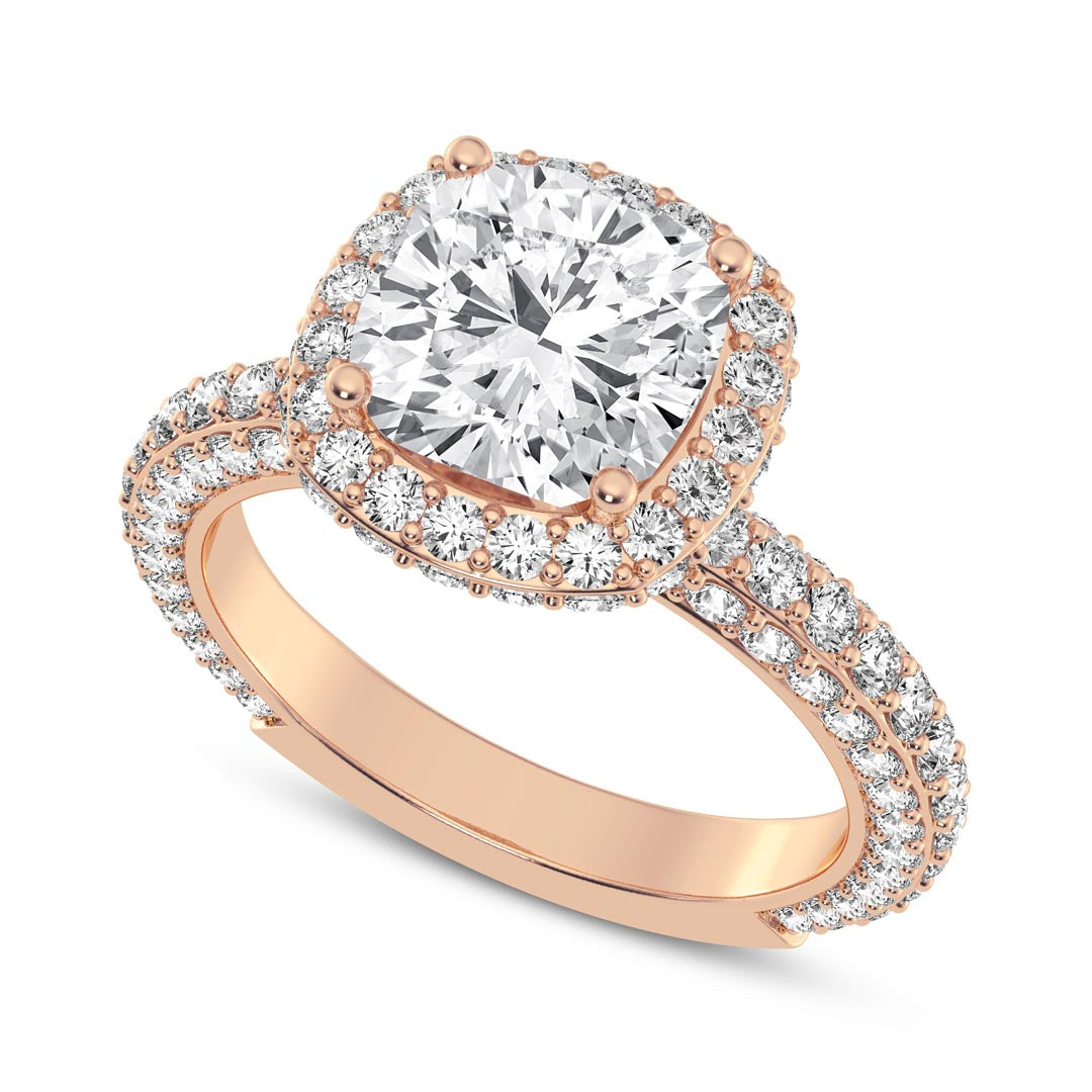 2ct Cushion Halo Engagement Ring