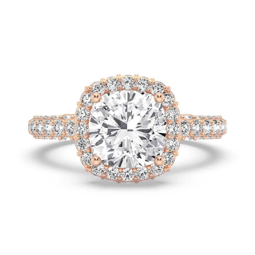 2ct Cushion Halo Engagement Ring