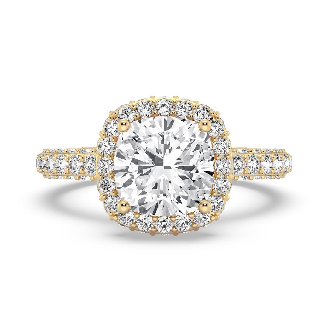 2ct Cushion Halo Engagement Ring