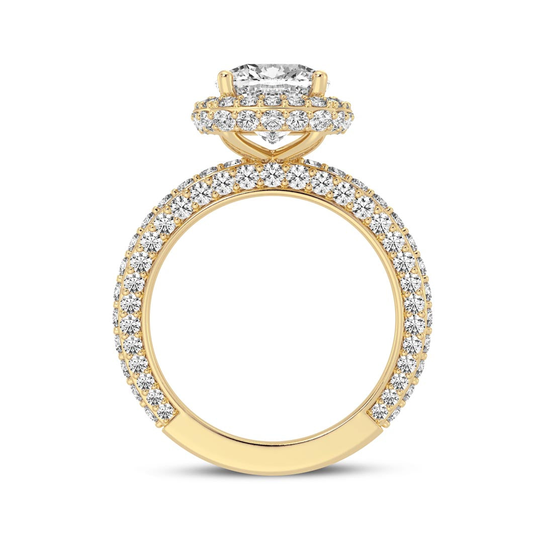 2ct Cushion Halo Engagement Ring