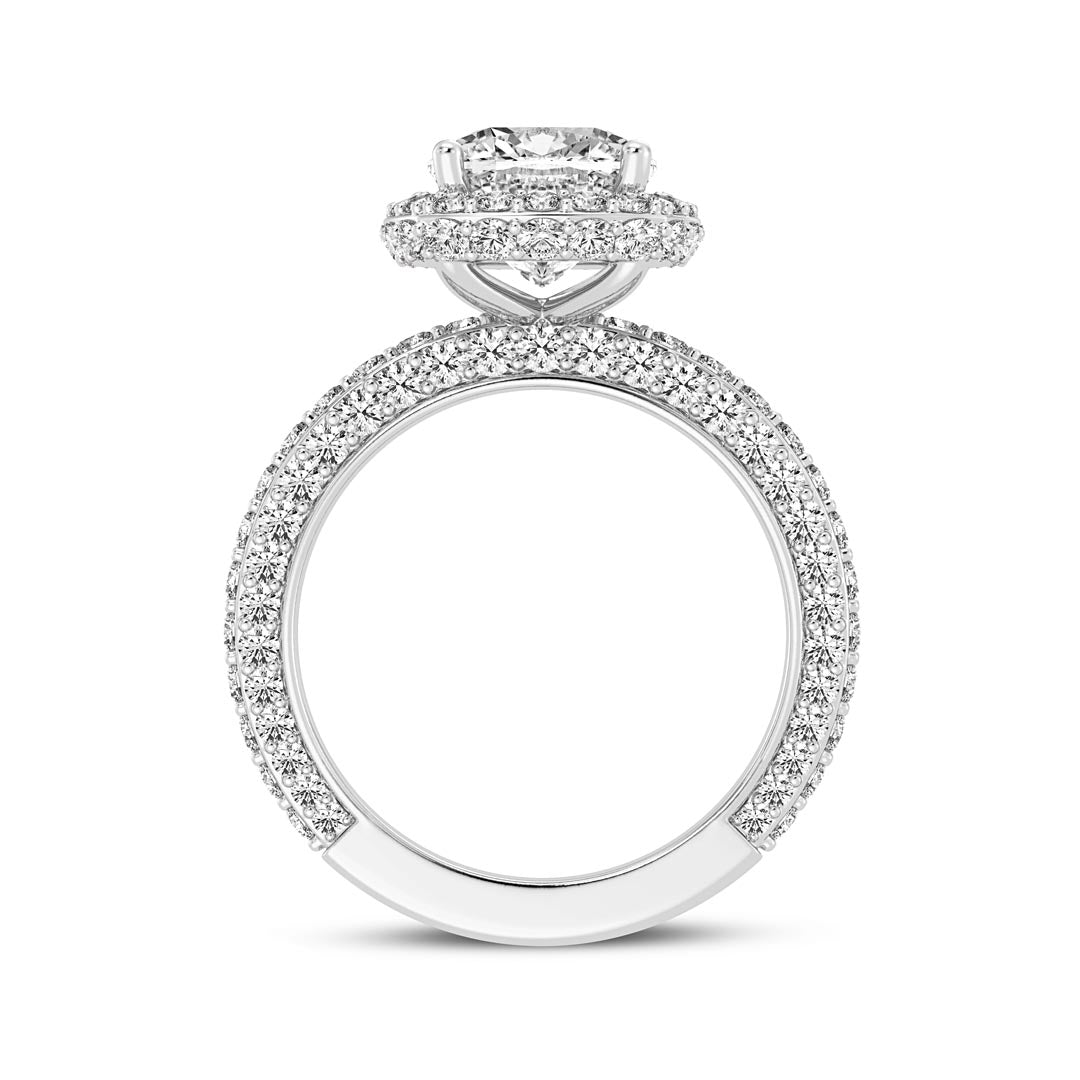 2ct Cushion Halo Engagement Ring