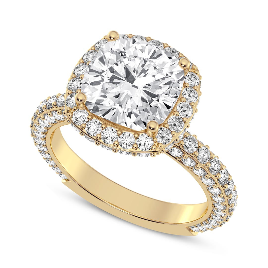 3ct Cushion Halo Engagement Ring