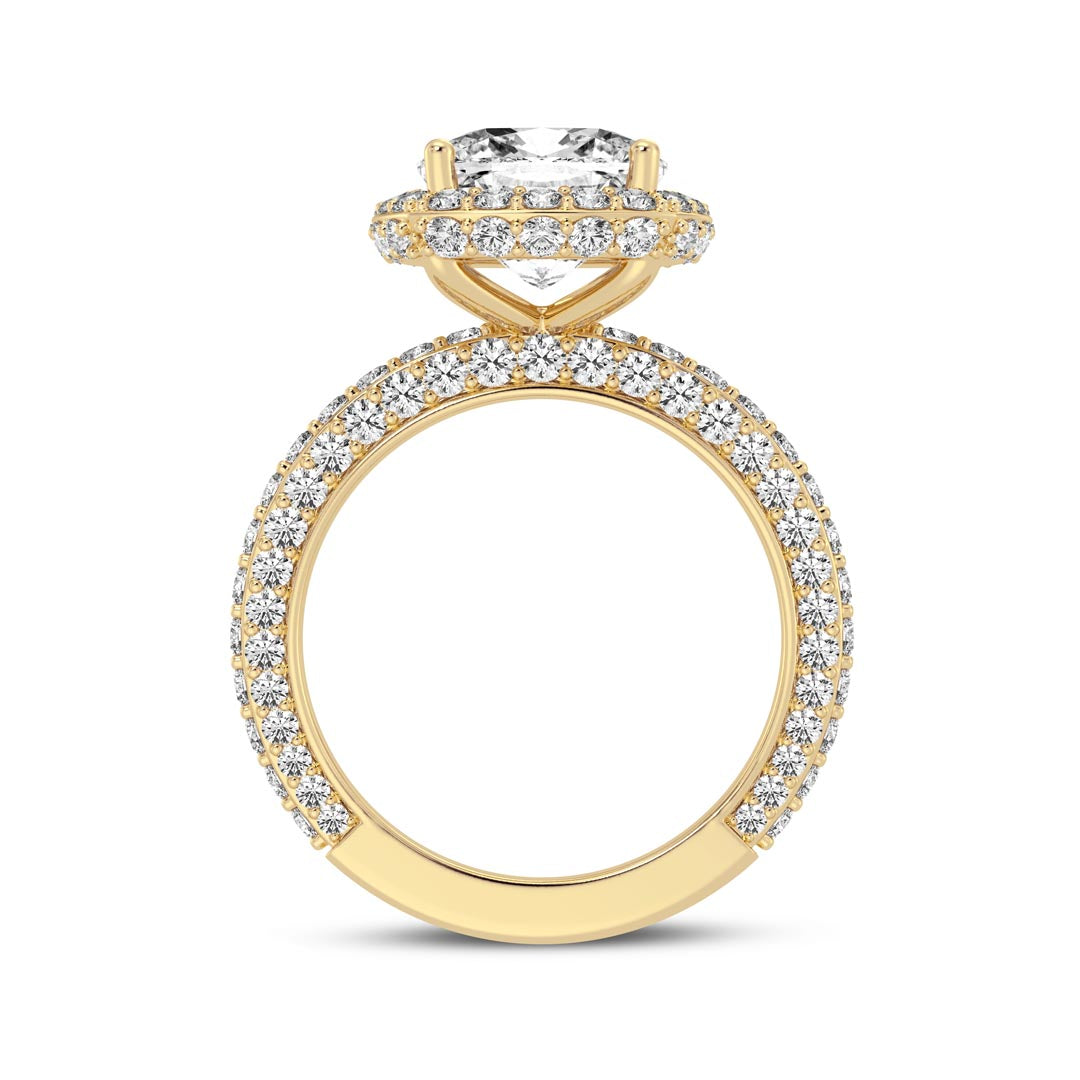 3ct Cushion Halo Engagement Ring