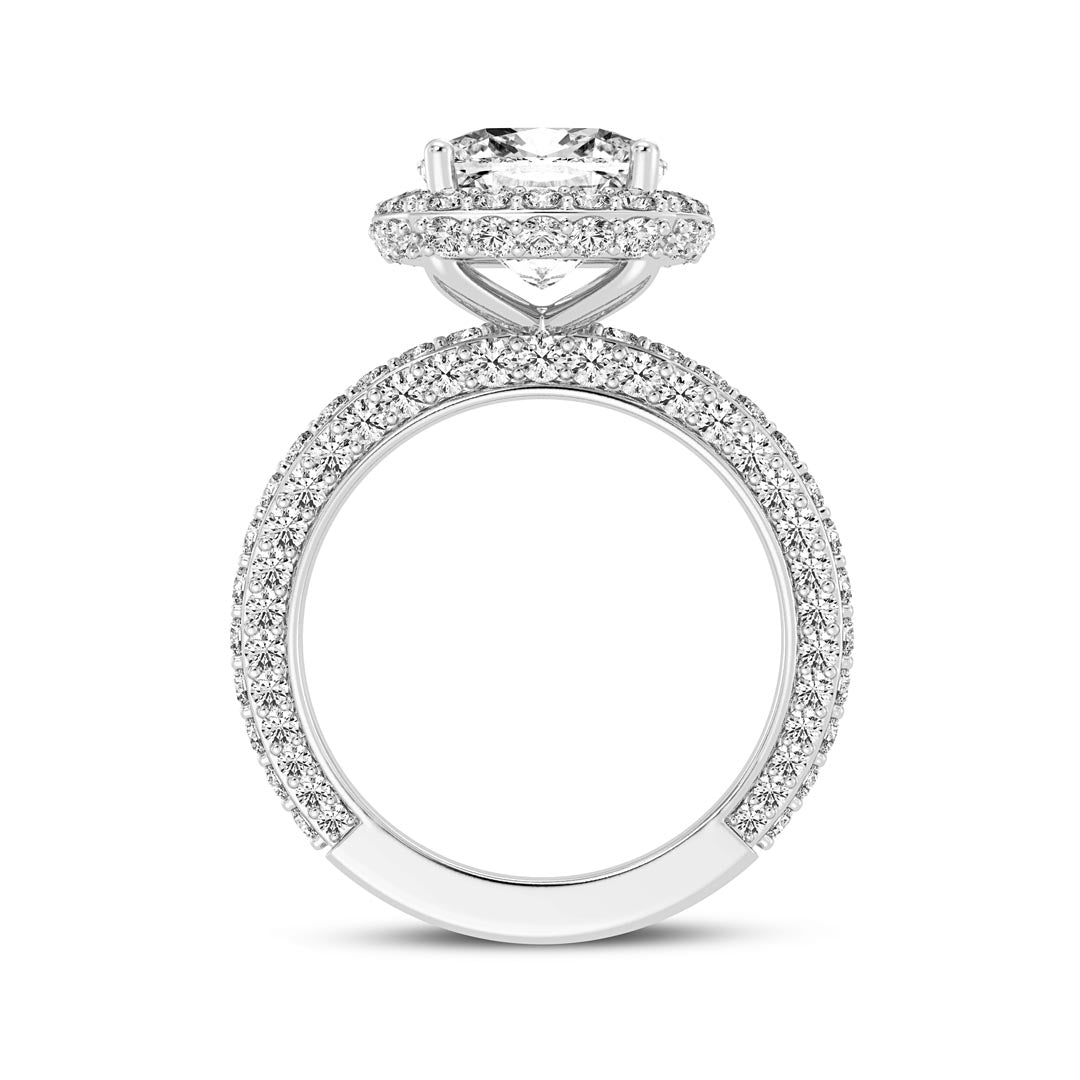 3ct Cushion Halo Engagement Ring