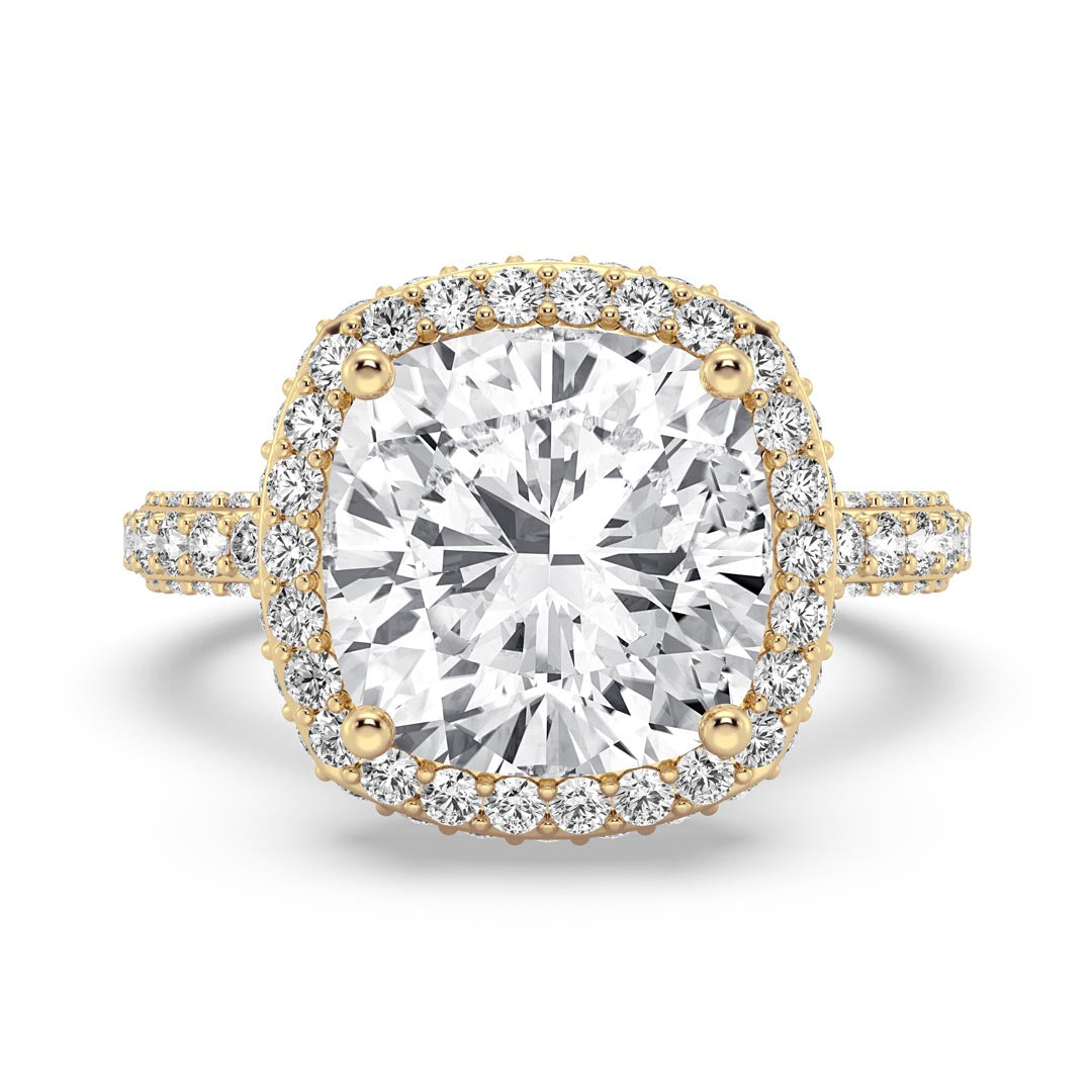 5ct Cushion Halo Engagement Ring