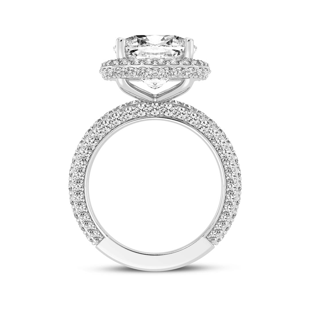 5ct Cushion Halo Engagement Ring