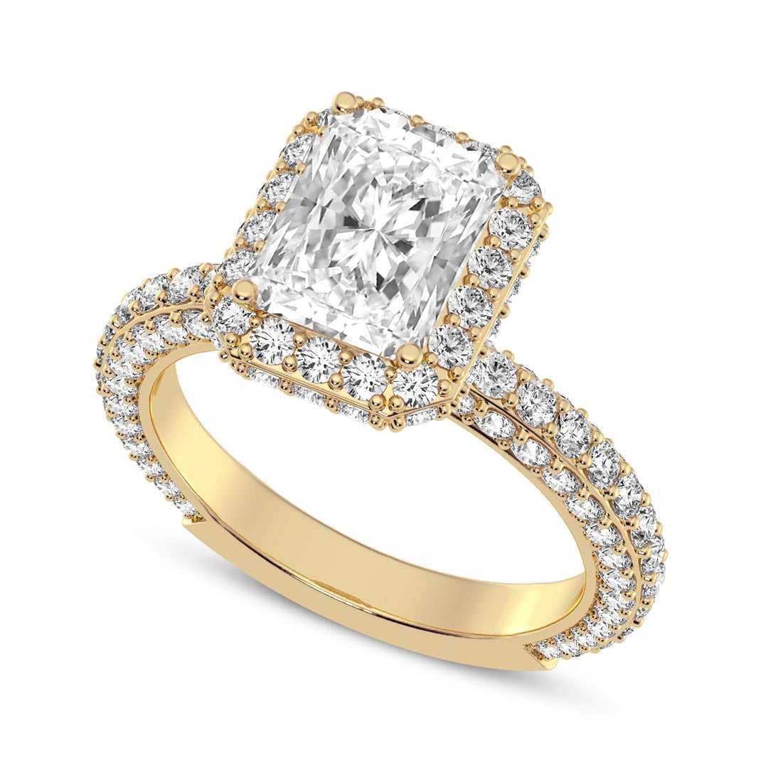 2ct Radiant Cut Halo Engagement Ring