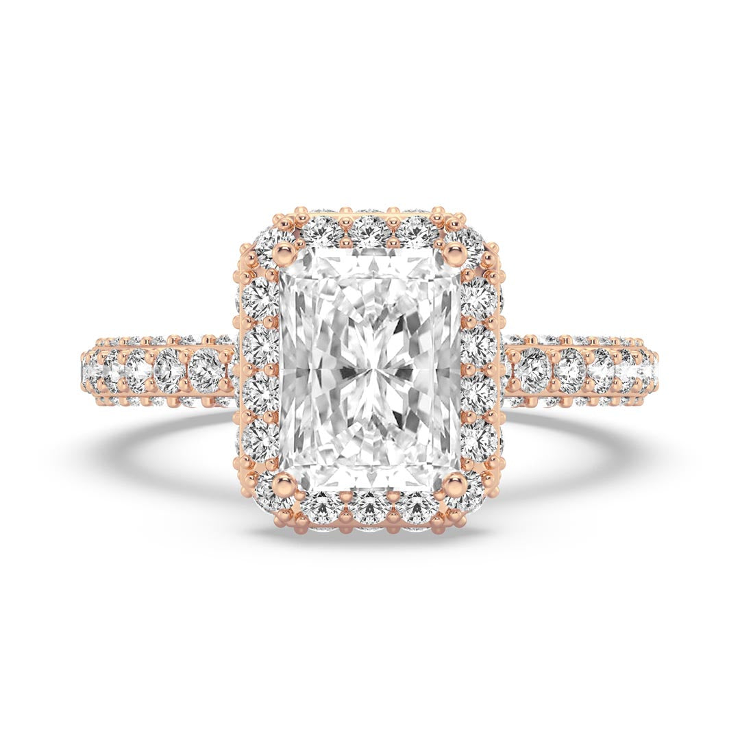 2ct Radiant Cut Halo Engagement Ring