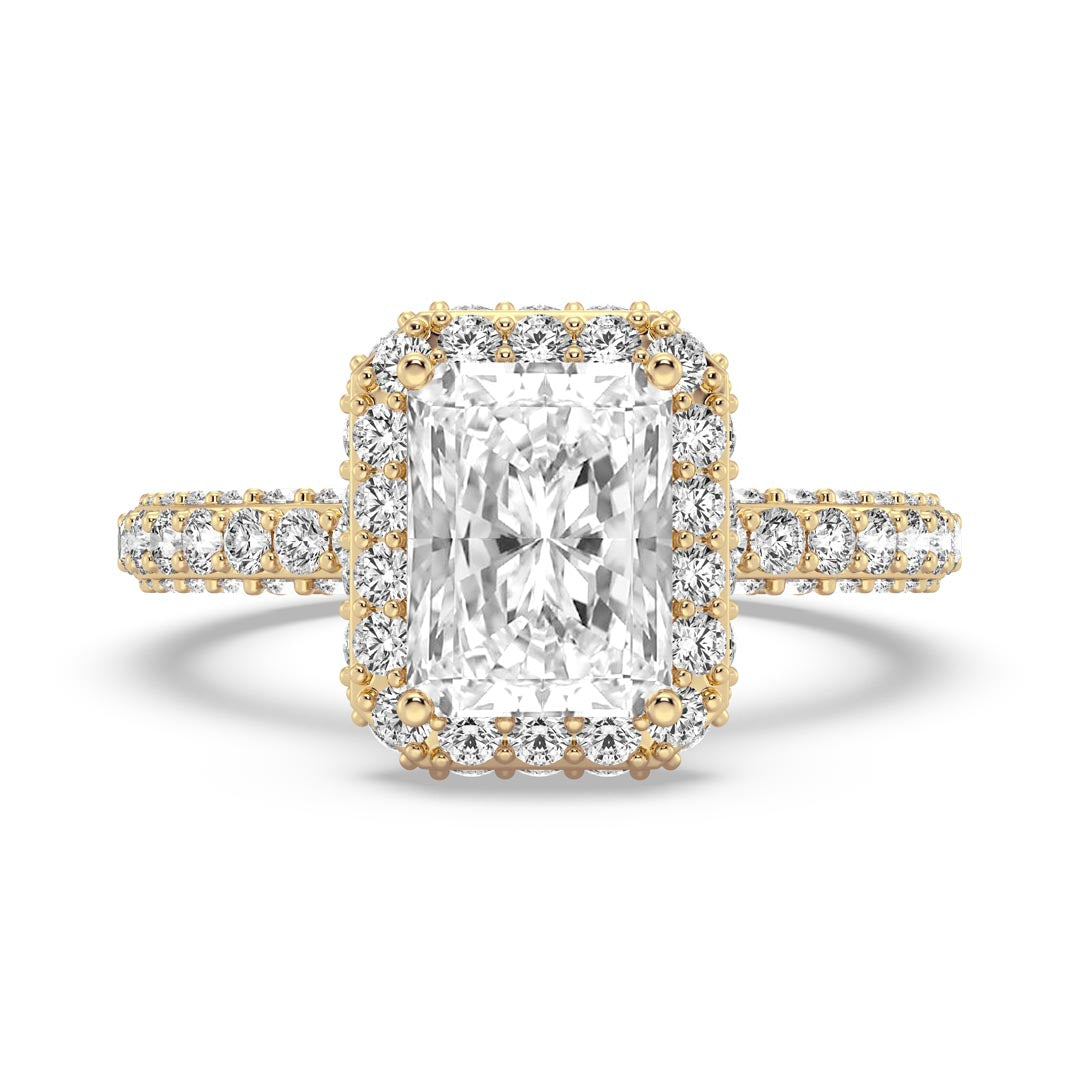 2ct Radiant Cut Halo Engagement Ring