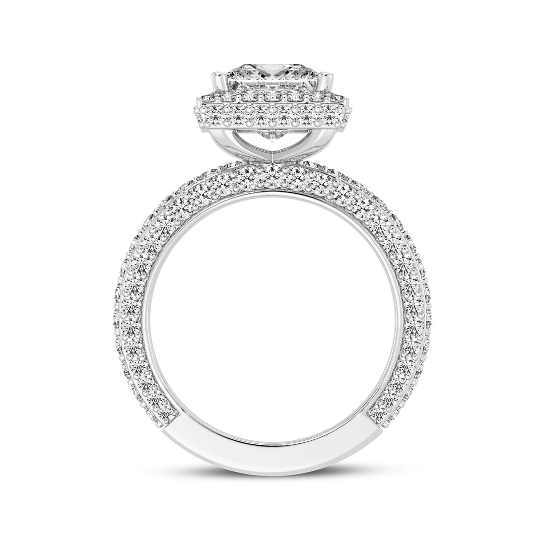 2ct Princess Halo Engagement Ring