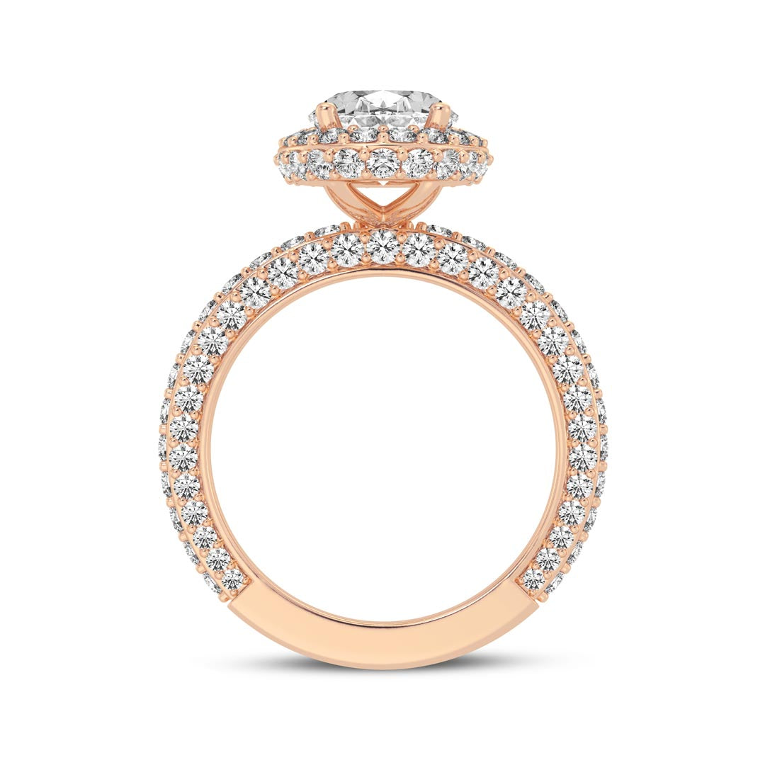 2ct Oval Halo Engagement Ring