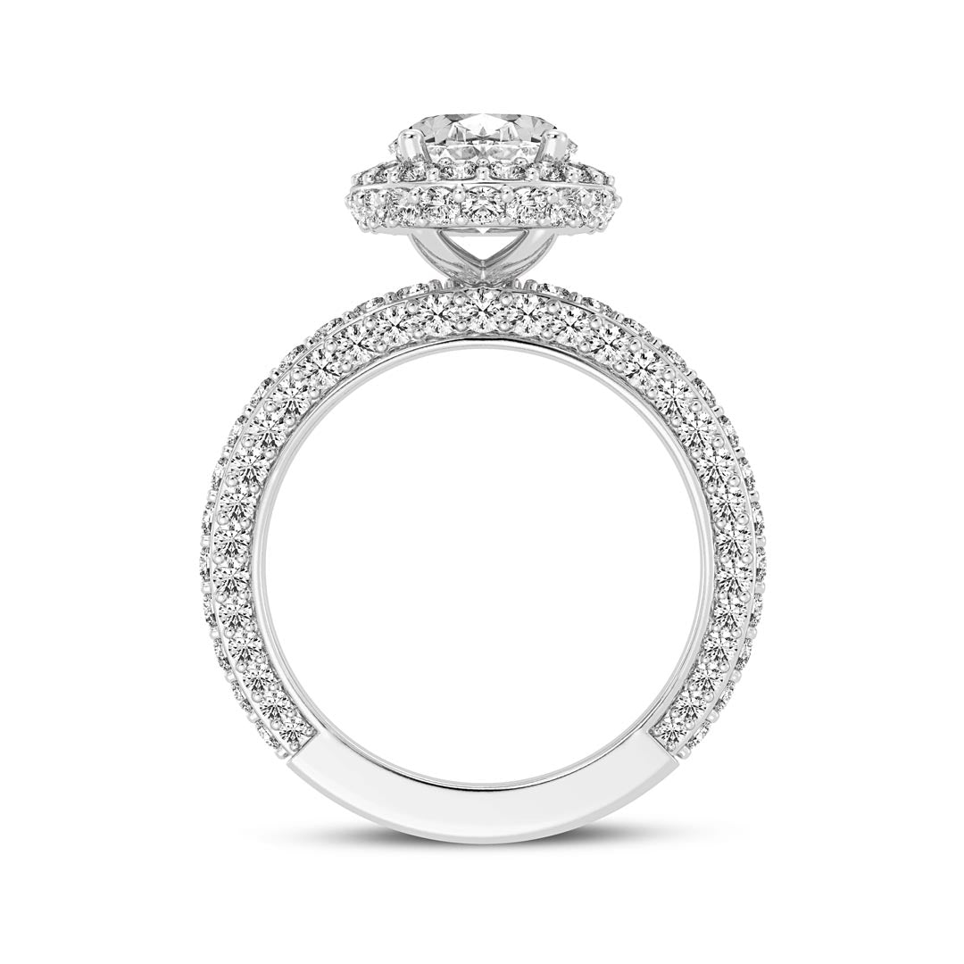 2ct Oval Halo Engagement Ring