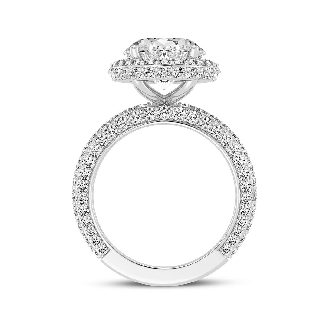 5ct Oval Halo Engagement Ring