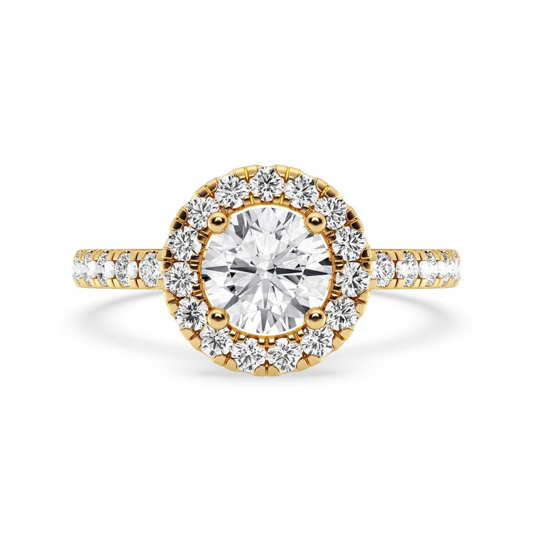 0.50ct Round with Halo Engagement Ring