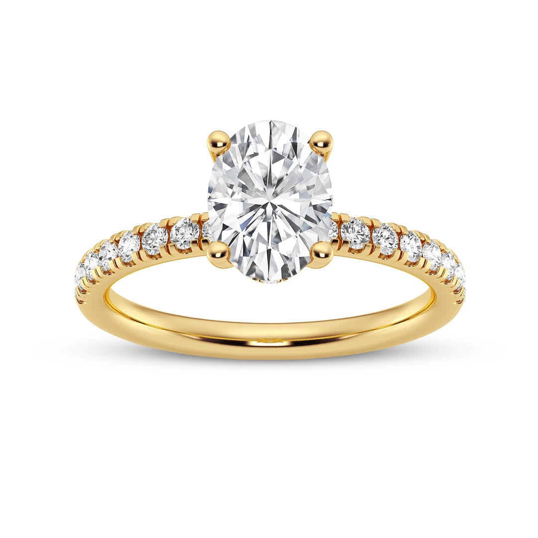 1ct Oval Engagement Ring