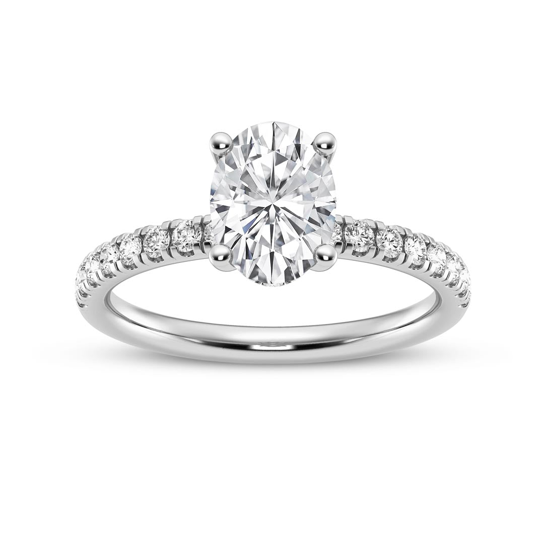 1ct Oval Engagement Ring