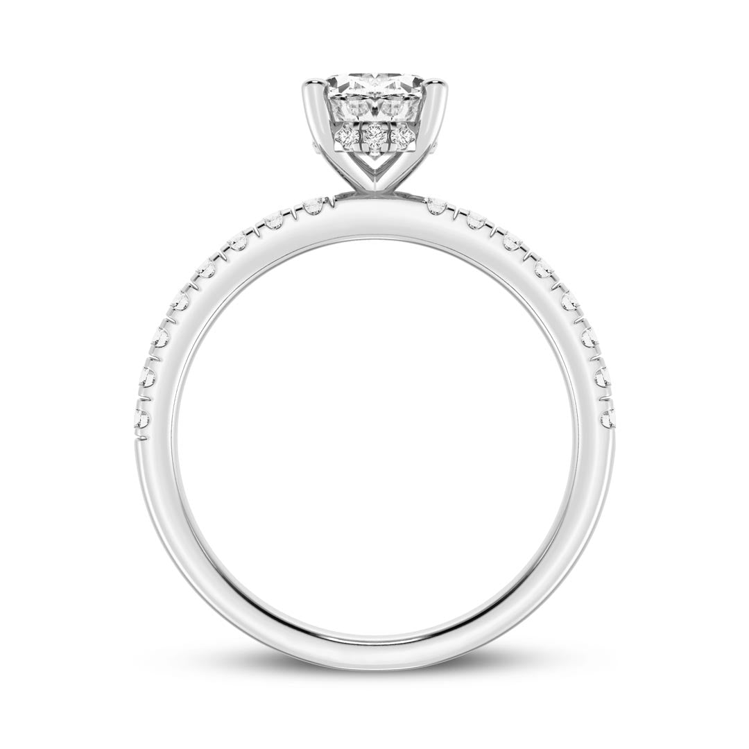 1ct Oval Engagement Ring