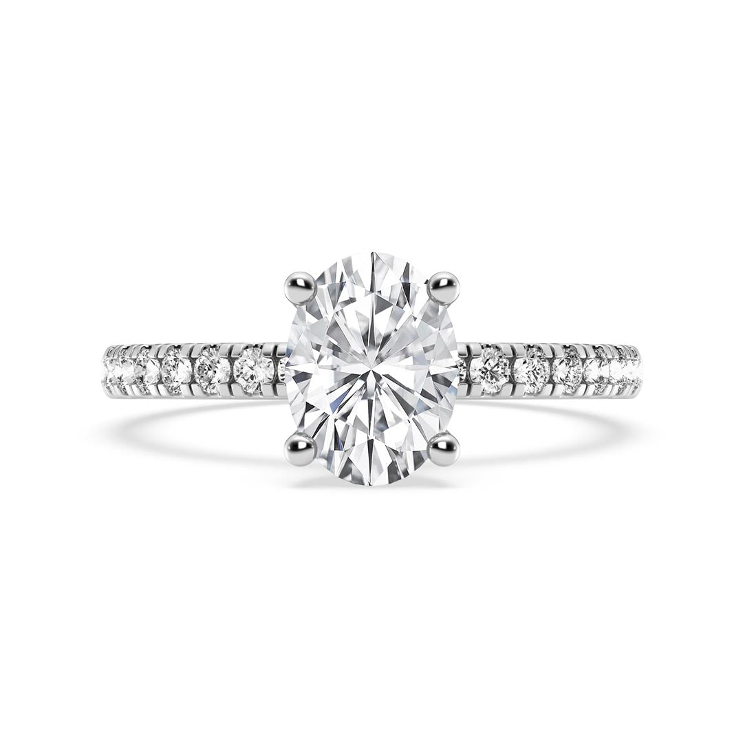 1ct Oval Engagement Ring