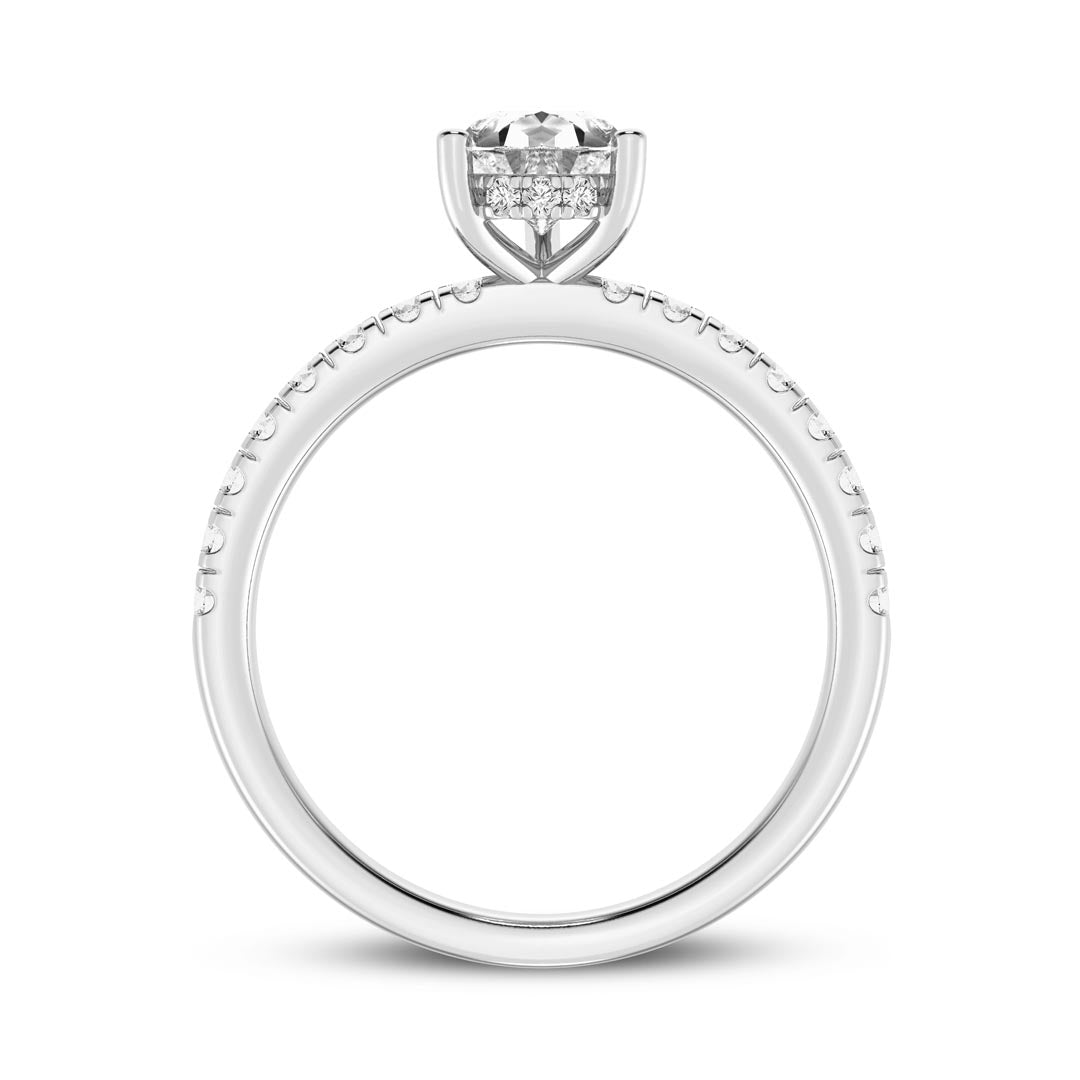 1ct Pear with 3-prong Engagement Ring