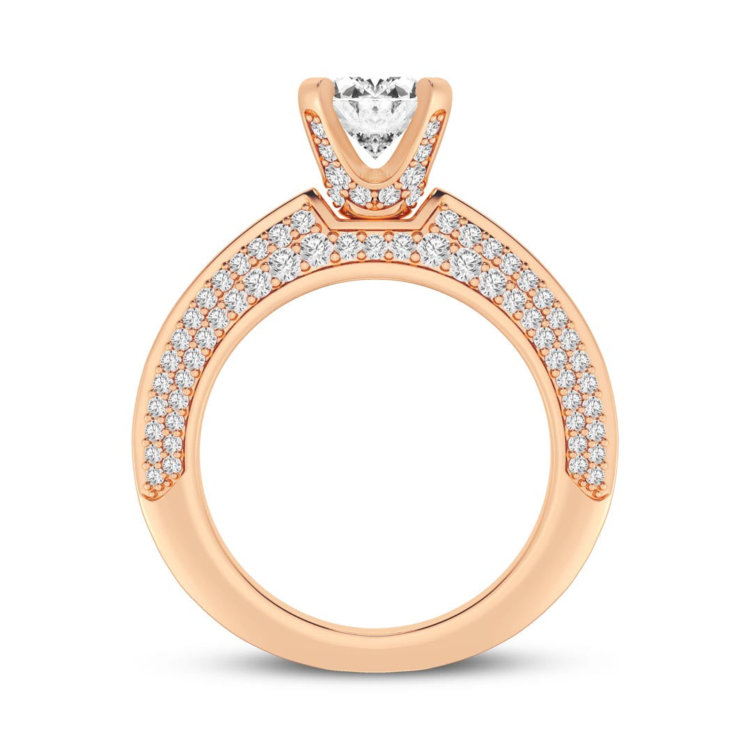 1ct Oval with double sided band Engagement Ring