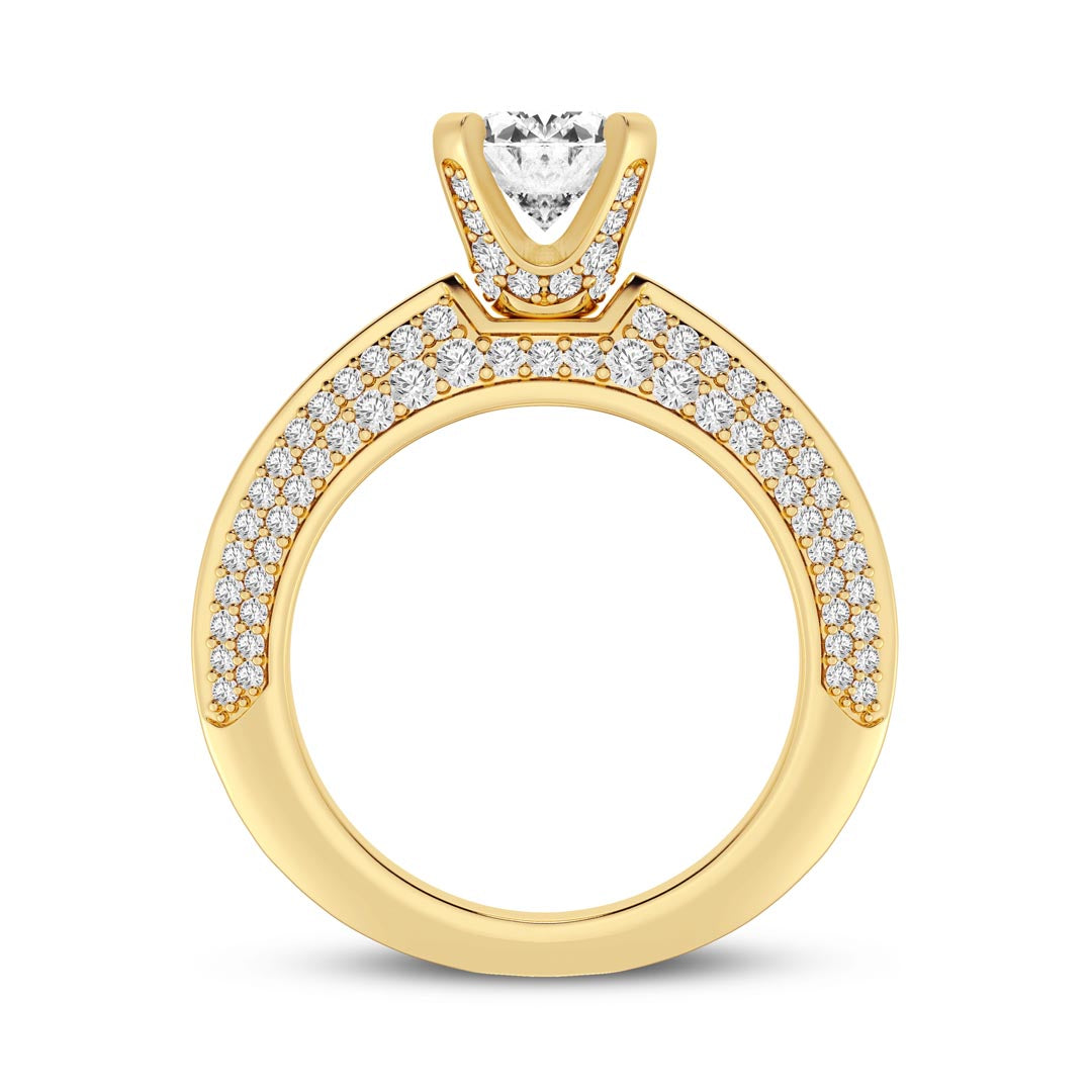 1ct Oval with double sided band Engagement Ring