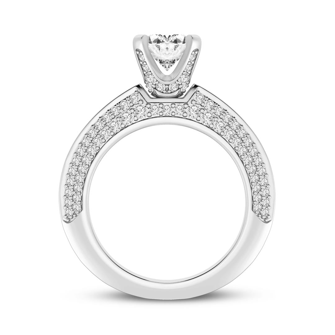 1ct Oval with double sided band Engagement Ring