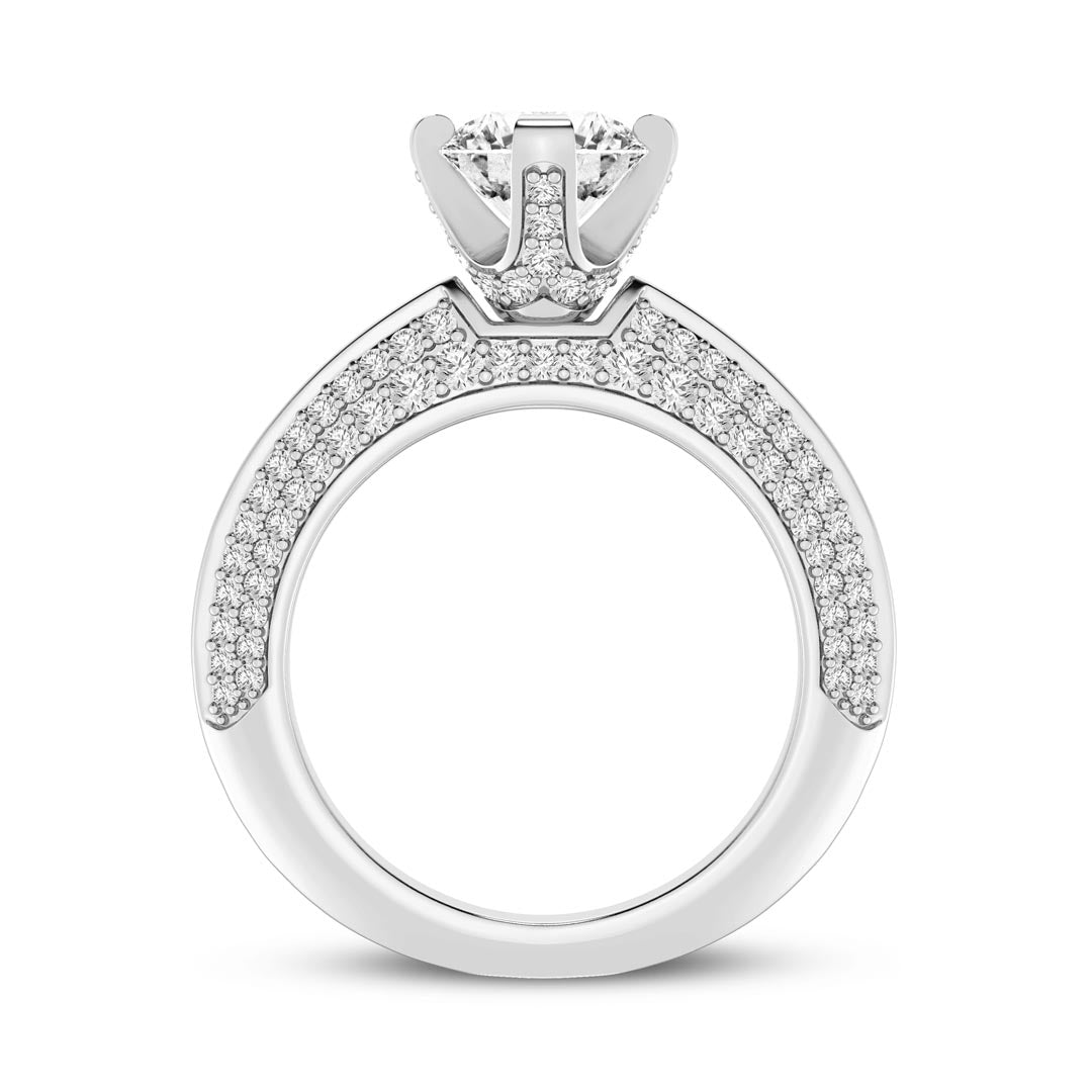 1ct Round with double sided band Engagement Ring