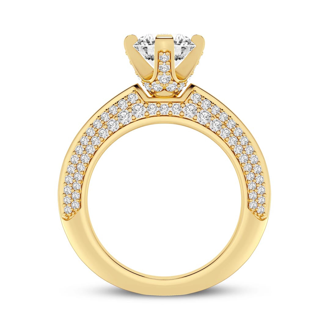 1ct Round with double sided band Engagement Ring