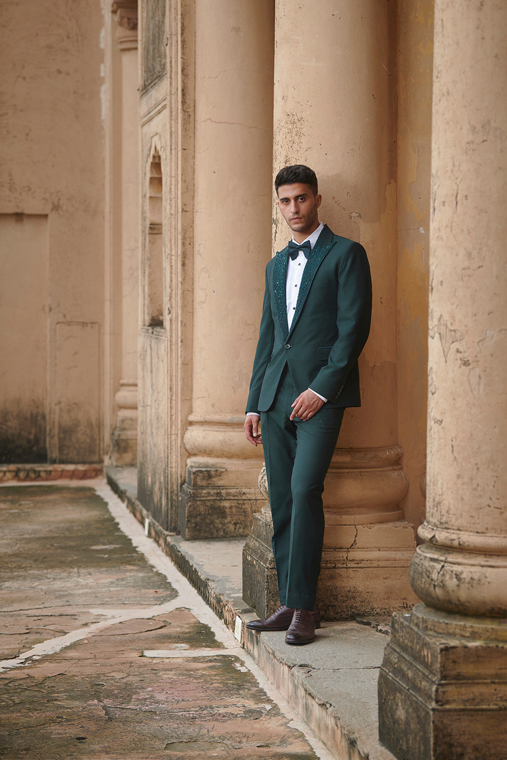 Bottle Green Tuxedo - Auraya Fashion - Rachit Khanna Men - #tag1# - #tag2# - #tag3# - #tag3#