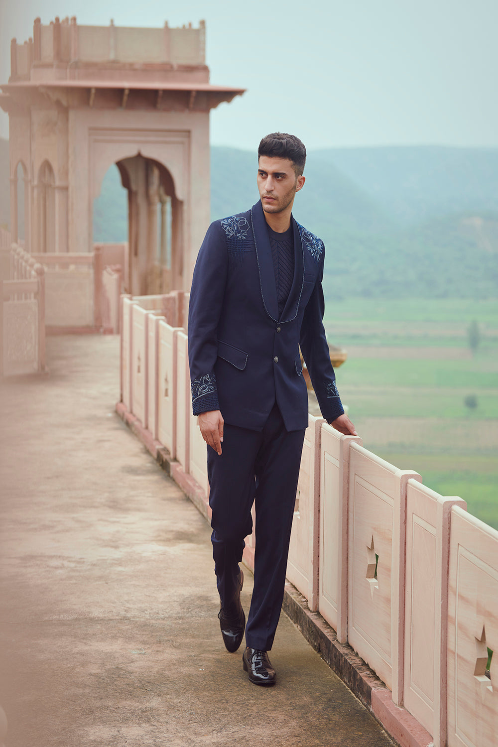 Navy Blue Tuxedo - Auraya Fashion - Rachit Khanna Men - #tag1# - #tag2# - #tag3# - #tag3#