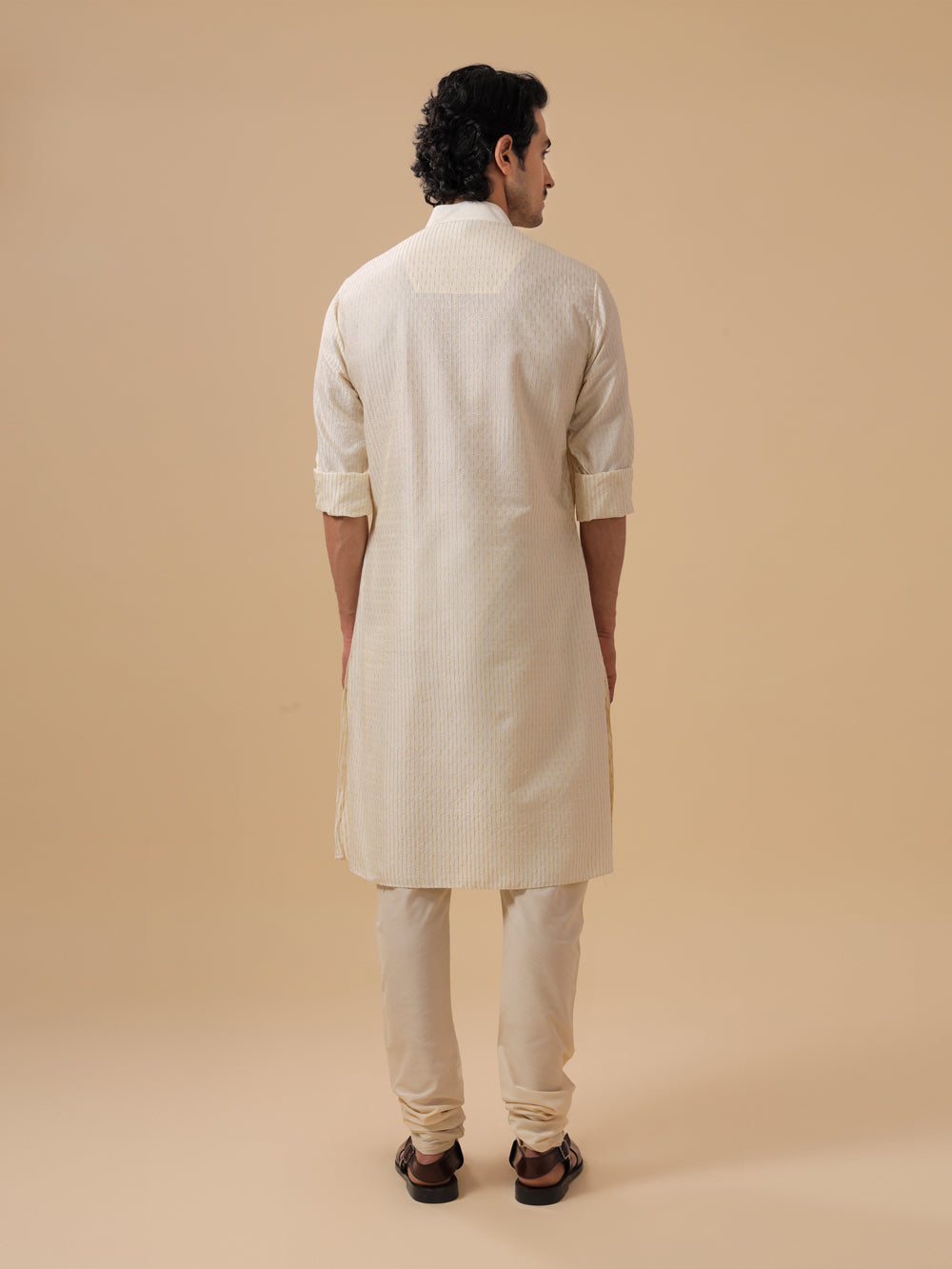 Off White Silk Kurta - Auraya Fashion -  - #tag1# - #tag2# - #tag3# - #tag3#