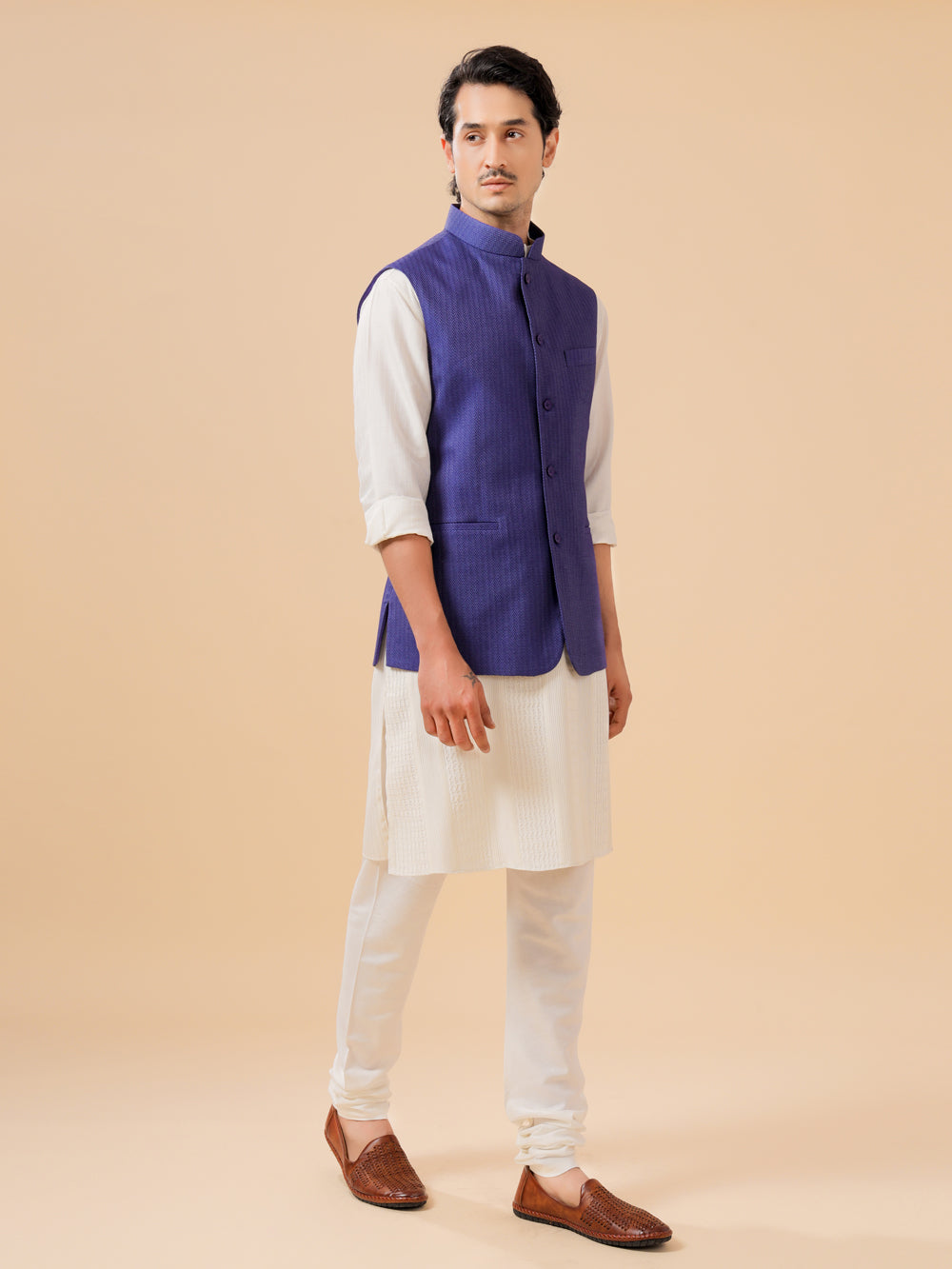 Classic Blue Waistcoat - Auraya Fashion -  - #tag1# - #tag2# - #tag3# - #tag3#