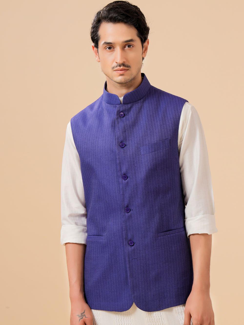 Classic Blue Waistcoat - Auraya Fashion -  - #tag1# - #tag2# - #tag3# - #tag3#