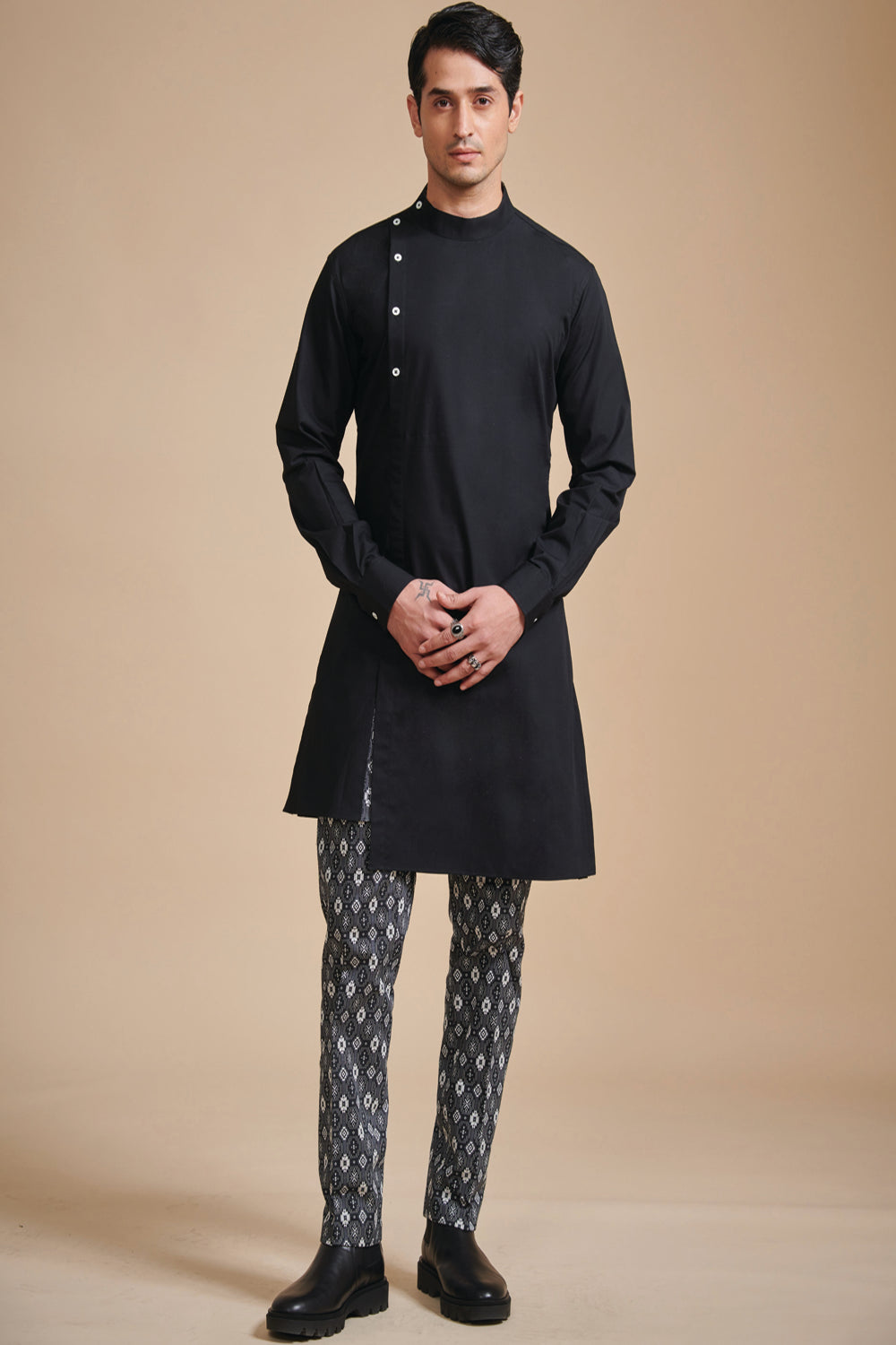 The Asymmetric Shirt Kurta - Auraya Fashion - Raghavendra Rathore - #tag1# - #tag2# - #tag3# - #tag3#