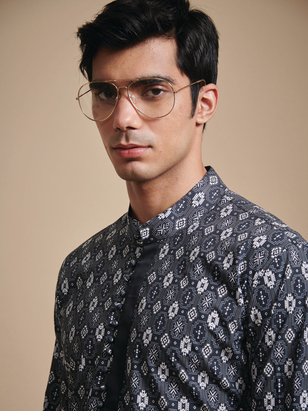 The Geomteric Printed Kurta - Auraya Fashion -  - #tag1# - #tag2# - #tag3# - #tag3#